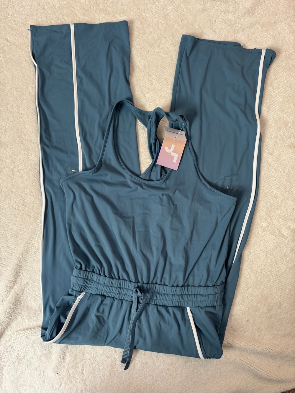 JoyLab Light Blue Sleeveless Jumpsuit - Picture 2 of 4